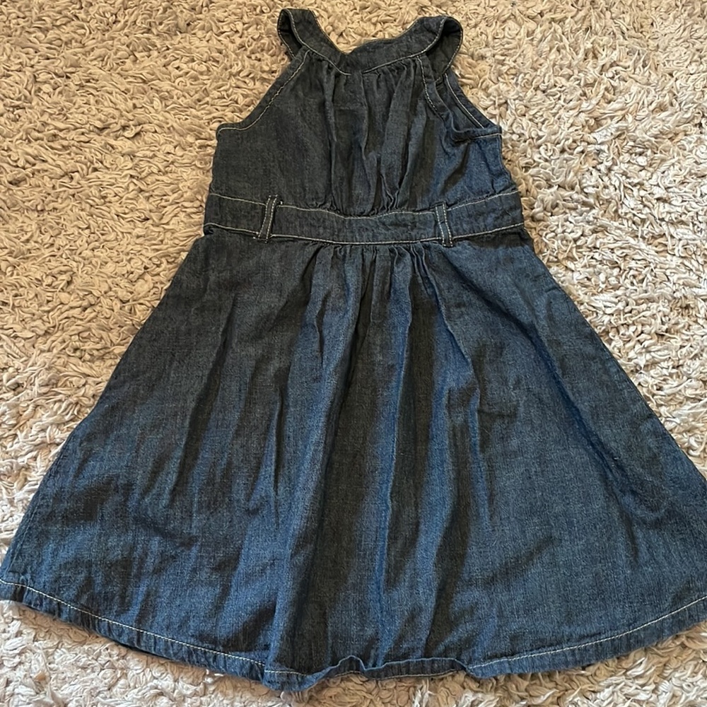 2012 Gymboree Outlet “Bright Tulip” Tulip Chambray Dress, Size 6 - Picture 4 of 5